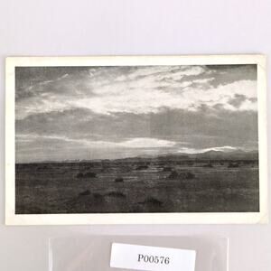 Desert Sunset Western Pacific Railroad Wendover Utah 1940s Postcard US Navy Post